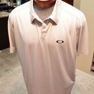 Mens Oakley Polo Shirt Gray XL Regular Fit EUC